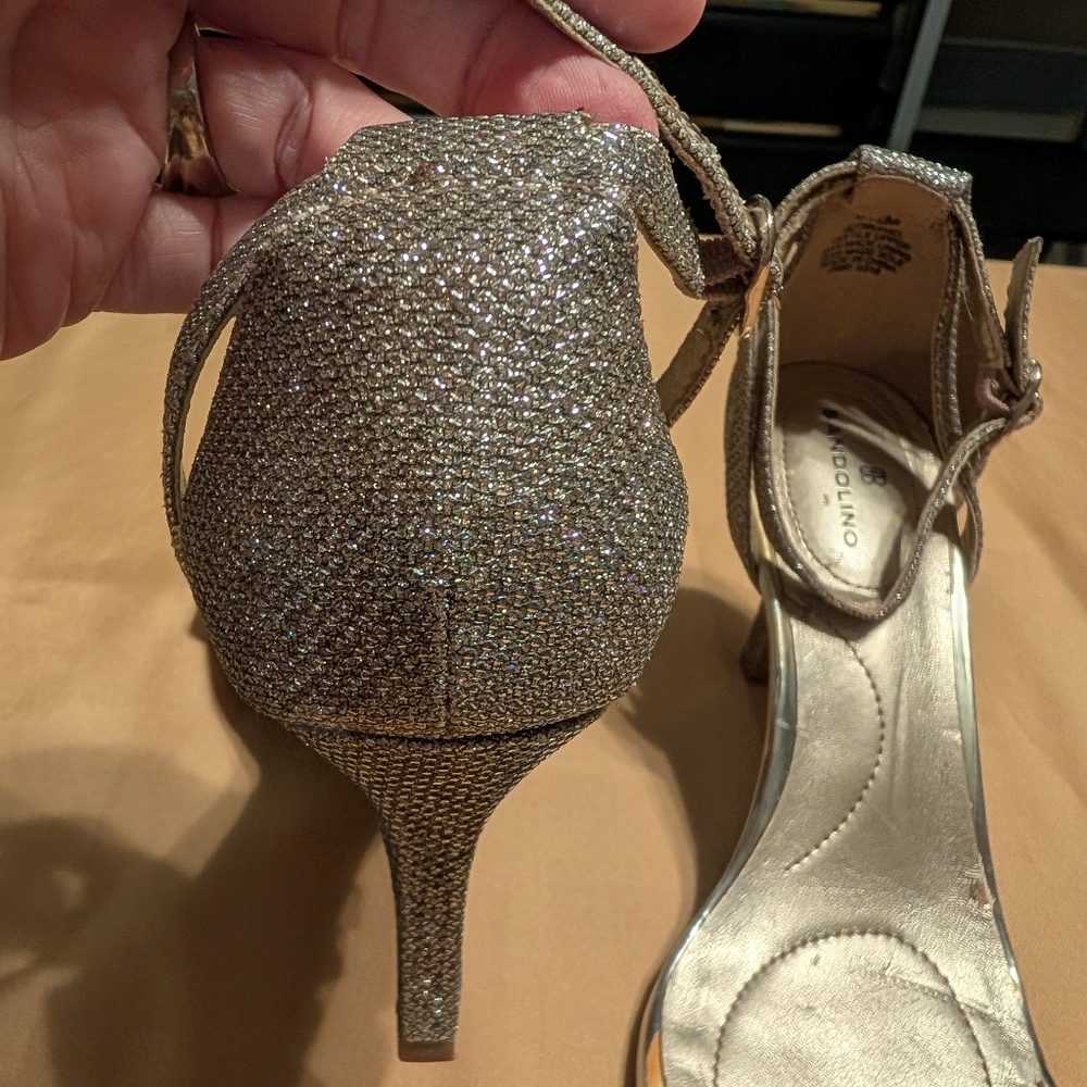 Bandolino Muriel Metallic Silver Strappy Heels - Picture 6 of 6